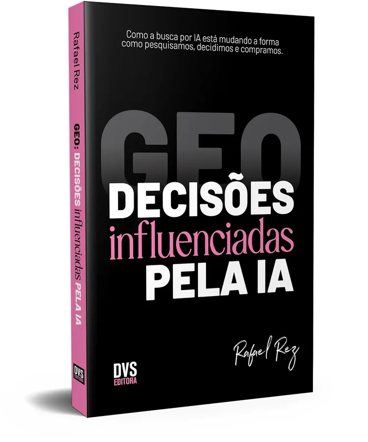 Capa do livro GEO: decisões influenciadas pela IA, de Rafael Rez, publicado pela DVS Editora